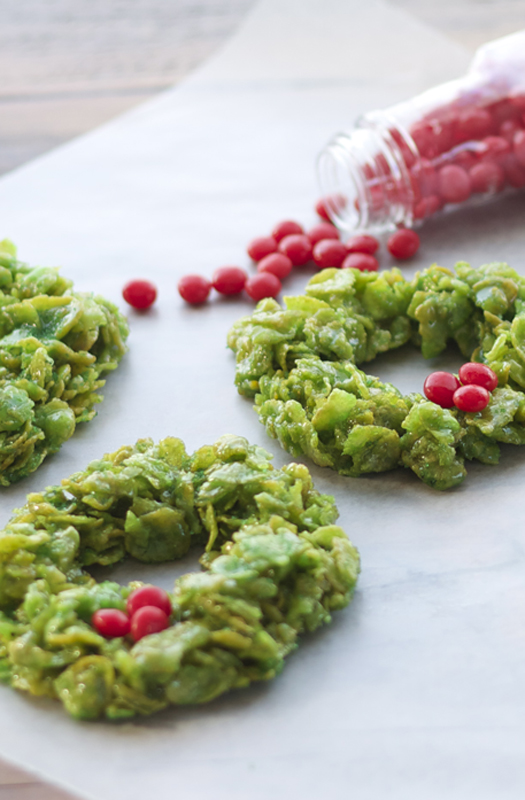 Cornflake Wreath Marshmallow Treats Campfire Marshmallows