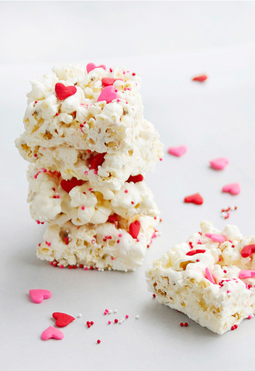 Valentine’s Day Popcorn Bars Campfire Marshmallows