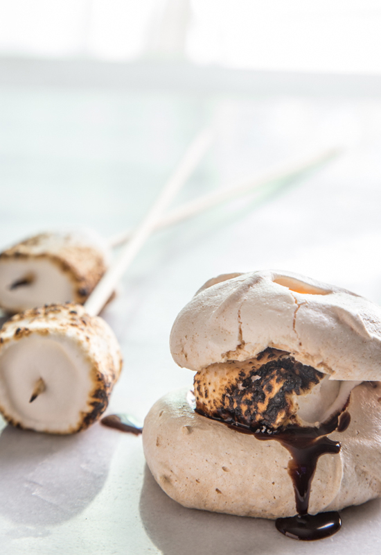 Meringue Cookie S'mores Recipe Campfire Marshmallows