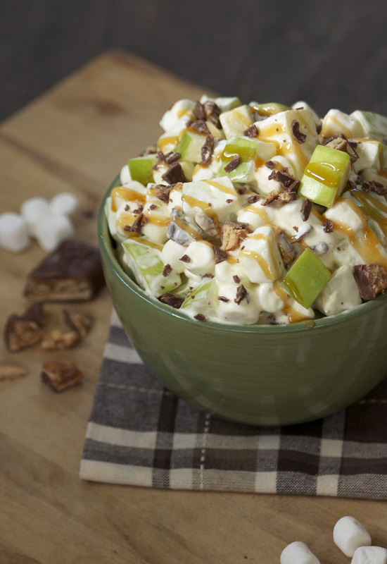 Caramel Apple Salad Campfire Marshmallows