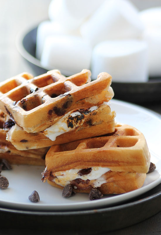 Giant S'more Waffles