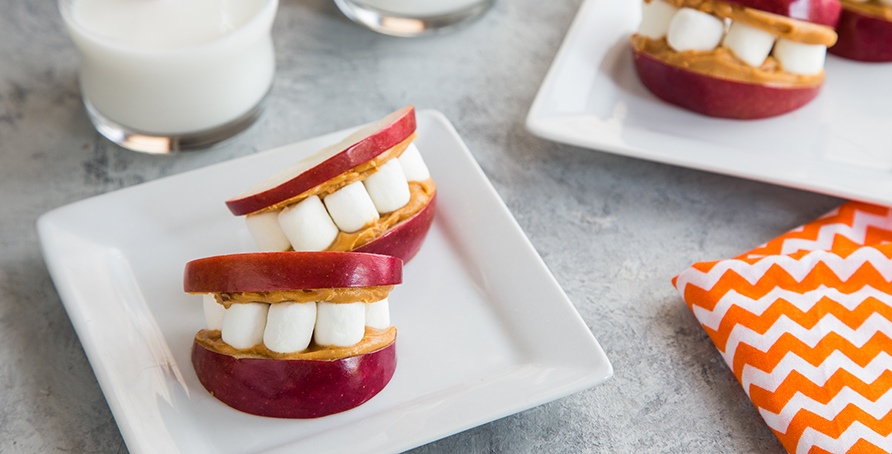 Marshmallow Apple Smiles