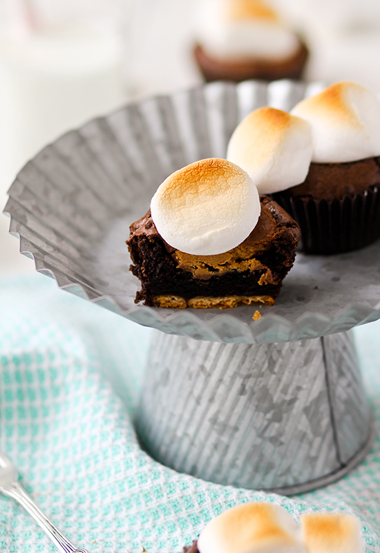 Sweet and Salty S’mores Brownies Campfire Marshmallows