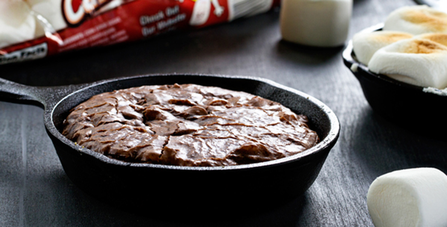 smores brownies skillet