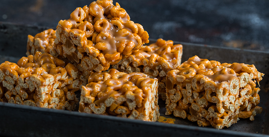 Pumpkin Spice Caramel Marshmallow Treats