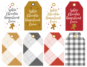 White Chocolate Gingerbread Cocoa Tags