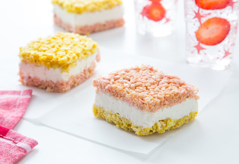 Strawberry Banana Marshmallow Treat Ice Cream Sandwiches | Campfire ...