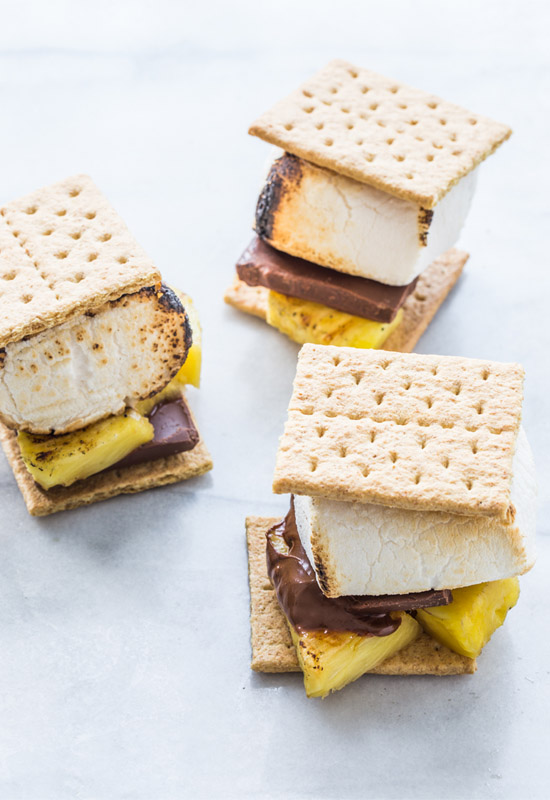 3 Grilled Pineapple S'mores