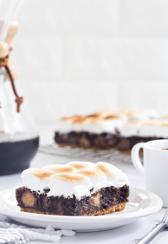 Peanut Butter Cup Brownie S'mores