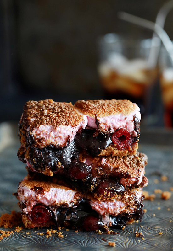 Recipe for Cherry Cola S'mores Brownies