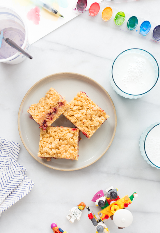 Almond Butter and Jelly Marshmallow Treats