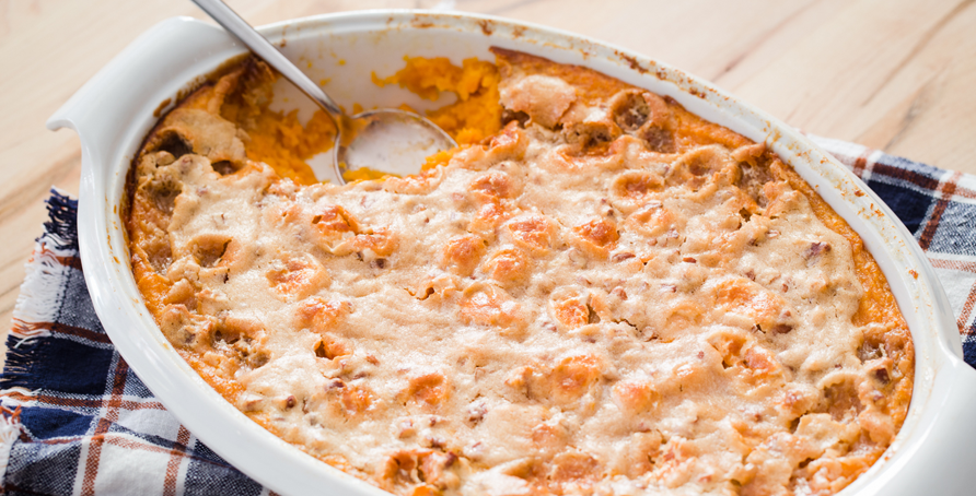 Marshmallow Pecan Sweet Potato Casserole