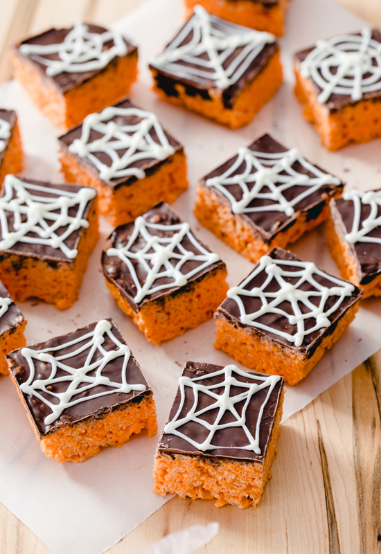 Spider Web Cereal Treats ready to eat