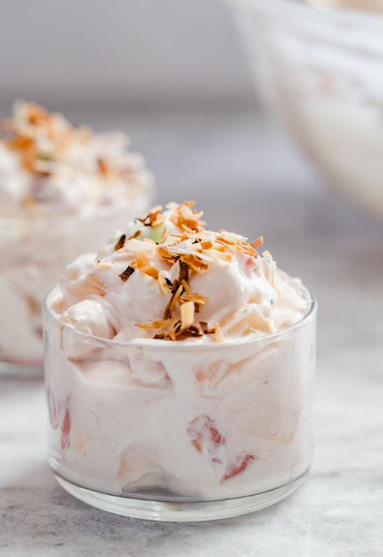 Coconut with Tropical Fruit Marshmallow Fluff Salad