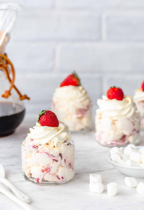 Strawberry Cheesecake Fluff Campfire Marshmallows