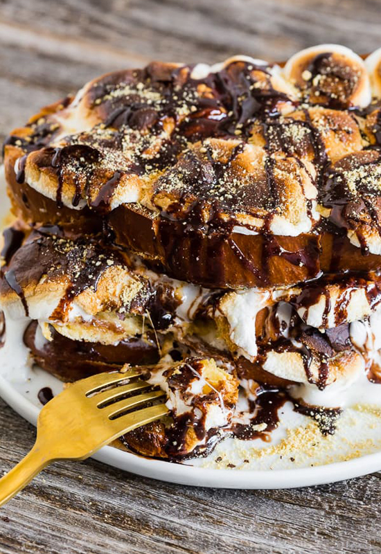 fork in S'mores French Toast