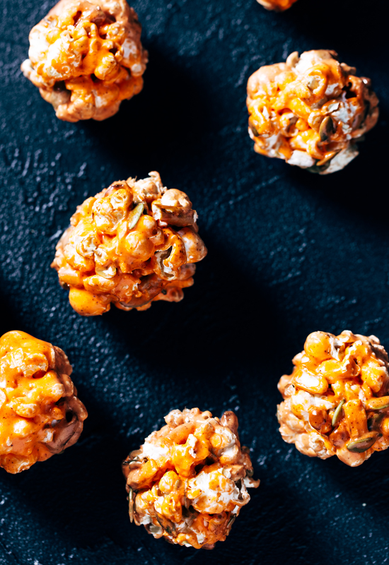6 Pumpkin Spice Popcorn Balls